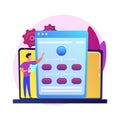 Web hosting service vector concept metaphor Royalty Free Stock Photo