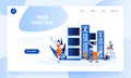 Web hosting vector landing page template