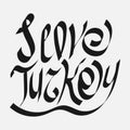 I Love Turkey. Vector hand drawn lettering. Digital calligraphy.