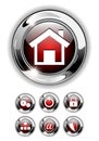 Web icon, button set. Royalty Free Stock Photo