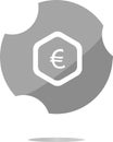 Web icon on cloud with euro eur money sign Royalty Free Stock Photo