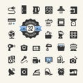 Web icon collection - household appliances Royalty Free Stock Photo