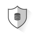 Shield icon hard drive Royalty Free Stock Photo
