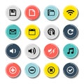 Set of high quality colourful computer icon. Royalty Free Stock Photo