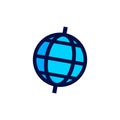 Web icon. Line internet vector. Trendy flat world globe outline ui sign design. Thin linear network graphic pictogram