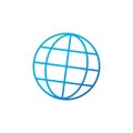 Web icon. Line internet vector. Trendy flat world globe ui sign design. Thin linear network graphic pictogram for web site, mobile