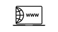 Web Icon line isolated. Website pictogram. Internet symbol web site design, logo, app, Vector illustration Royalty Free Stock Photo