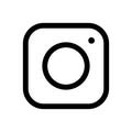 Web icon of modern lineart camera. Royalty Free Stock Photo