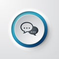 Web icon push-button chat speech bubble Royalty Free Stock Photo