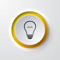 Web icon push-button light bulb