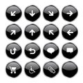 Web icon set 2 (16 black Royalty Free Stock Photo