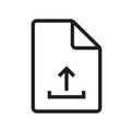 File upload line vector icon. Royalty Free Stock Photo