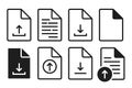 File upload line vector icon. Royalty Free Stock Photo