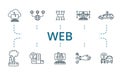 Web icon set. Contains editable icons theme such as cyber systems, autonomous car, industry 4.0 and more.