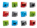 Web icon sticker series Royalty Free Stock Photo