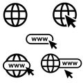 Web icon vector set. contact illustration sign. interface symbol. website logo or mark. Royalty Free Stock Photo