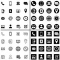 Web icon vector set. contact illustration sign. interface symbol. website logo or mark. Royalty Free Stock Photo