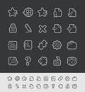 Web Icons // Black Line Series Royalty Free Stock Photo