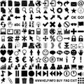 Web Icons - Black on White Royalty Free Stock Photo