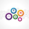 Web icons in cog wheel Royalty Free Stock Photo