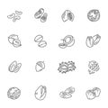 Web icons collection - nuts, beans and seed