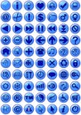 Web Icons in dark blue Royalty Free Stock Photo