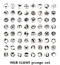 Web icons. grounge set Royalty Free Stock Photo