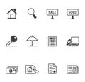 Web Icons - Real Estate Royalty Free Stock Photo