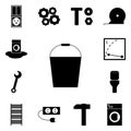 Web icons refit/ Vector icon bucket, pail, Royalty Free Stock Photo