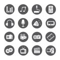 Web icons, round buttons Royalty Free Stock Photo