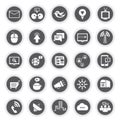 Web icons, round buttons Royalty Free Stock Photo