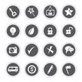 Web icons, round buttons Royalty Free Stock Photo