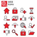 Icons set - Basic web icons, web communication