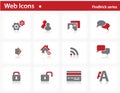 Web icons set - FireBrick series Royalty Free Stock Photo