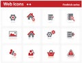 Web icons set - FireBrick series Royalty Free Stock Photo