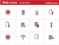 Web icons set - FireBrick series Royalty Free Stock Photo