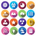 Web Icons Set in Flat Design Royalty Free Stock Photo