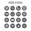 Web Icons set. Universal web icon to use in web and mobile UI, set of basic UI web elements. Vector illustration. Royalty Free Stock Photo