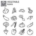 Icons set - Vegetables vector Royalty Free Stock Photo