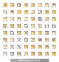 Web icons stickers Royalty Free Stock Photo