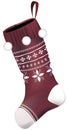 Illustration of Christmas stocking on white background Royalty Free Stock Photo