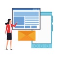 Web information with envelope Royalty Free Stock Photo