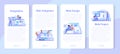 Web integration mobile application banner set. Website layout converting Royalty Free Stock Photo