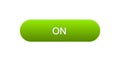 On web interface button green color, internet site design, online program Royalty Free Stock Photo