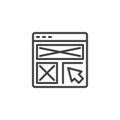 Web interface design line icon