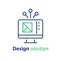 Web interface, design solution, prototyping concept, engineering and development Royalty Free Stock Photo