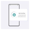 Web interface line icon or button Royalty Free Stock Photo