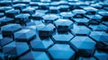 A web of interlocking hexagons symbolizing the interconnected nature of blockchain networks and their immutability Royalty Free Stock Photo