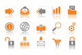 Web and Internet icons - orange series Royalty Free Stock Photo