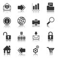 Web and Internet icons - white series Royalty Free Stock Photo